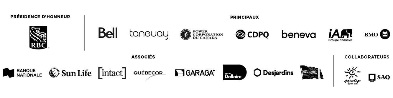 Logos des partenaires du Grand Banquet de la Fondation