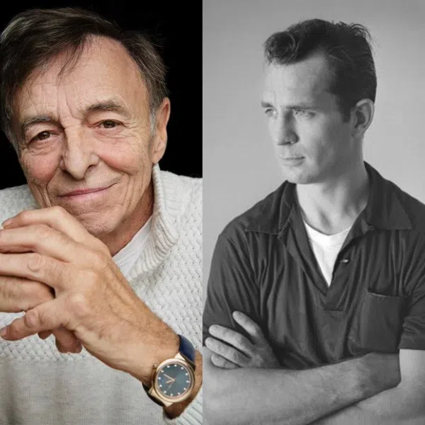 photo où l'on voit à gauche le comédien et auteur Robert Lalonde et à droite l'écrivain Jack Kerouac