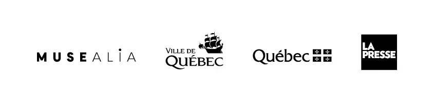 Logos de Museali, de la ville de Québec, du gouvernement du Québec et de La Presse