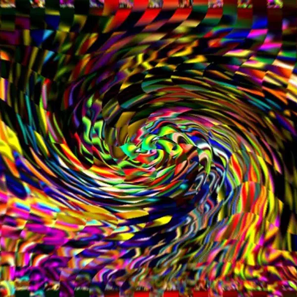 image stroboscopique et psychédélique multicolore