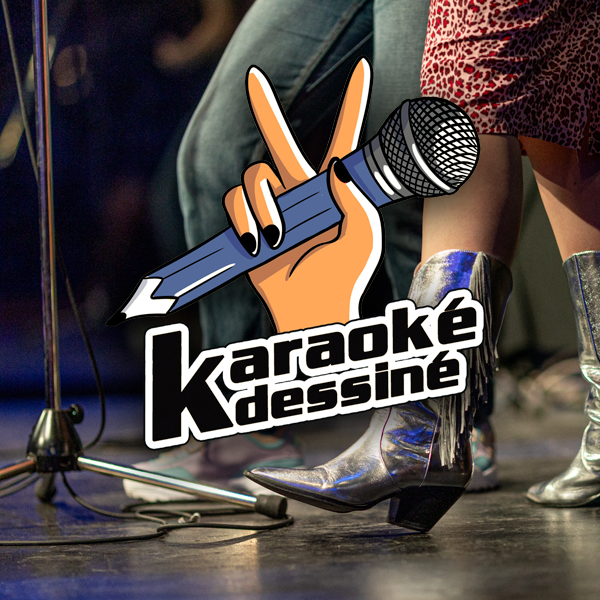 Affiche pour le karaoké dessiné du festival Québec BD 2026.